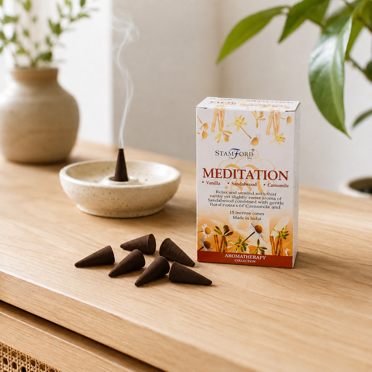 Premium Meditations-Räucherkegel - 15 St.