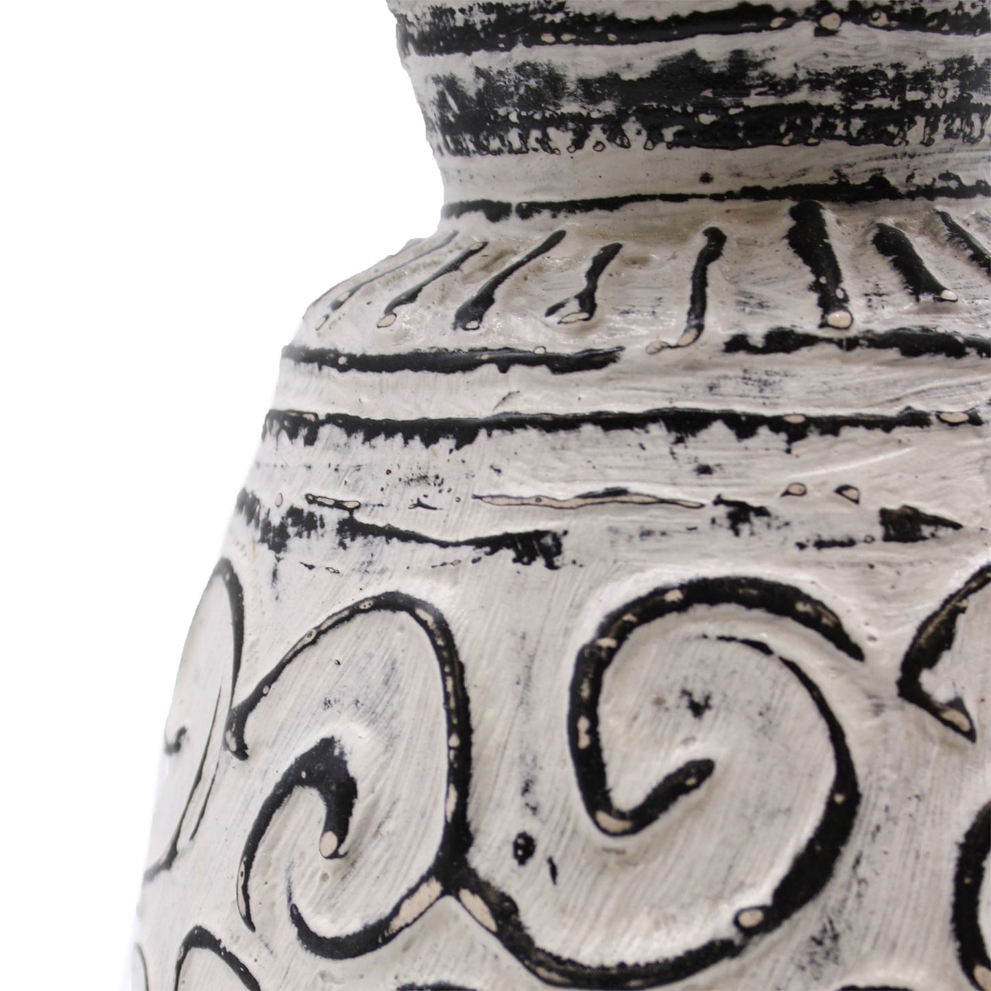 Swirls Shaped Vase – Creme Keramikvase mit geschwungenem Design