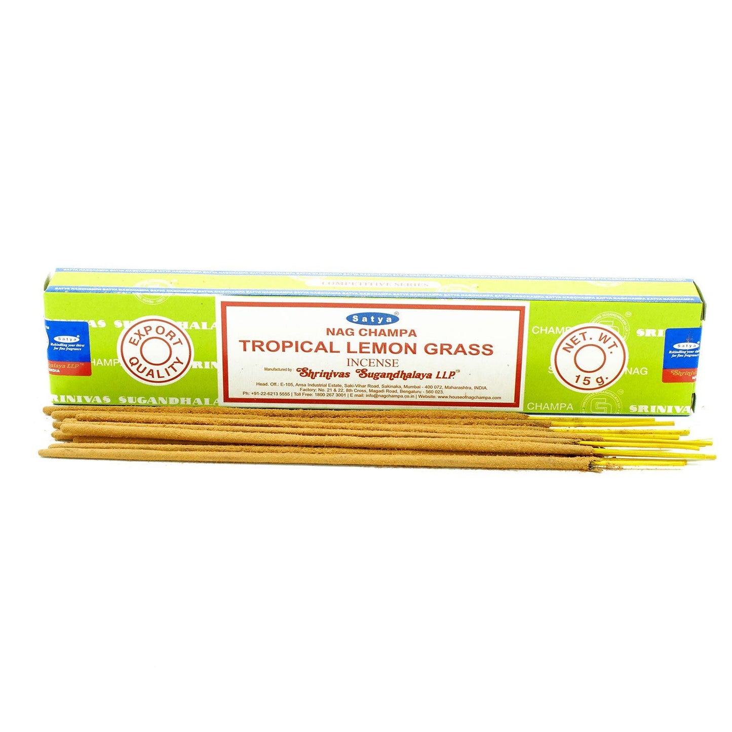 Satya Räucherstäbchen Tropical Lemongrass – Erfrischender Duft für Zuhause