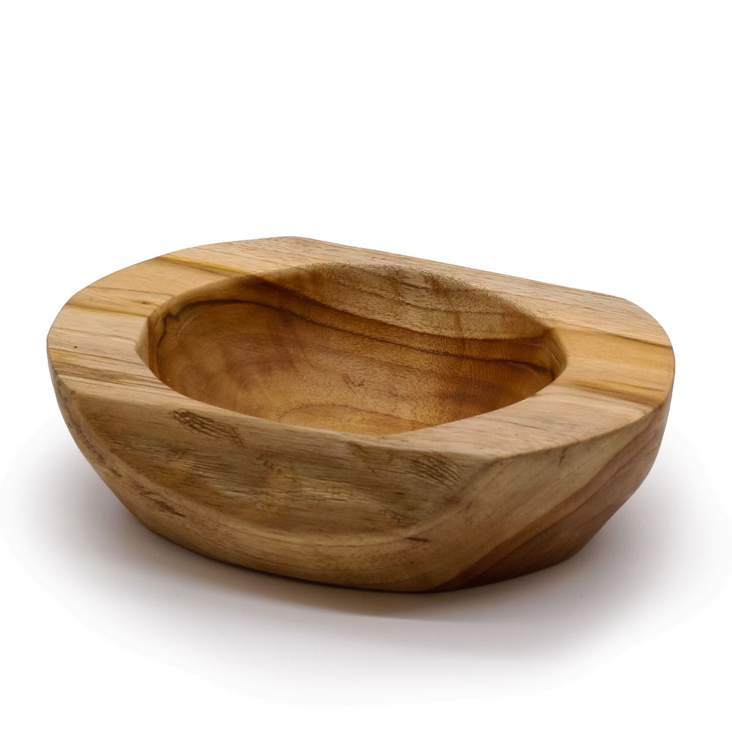 Große Schale aus Teakholz in natürlicher Form