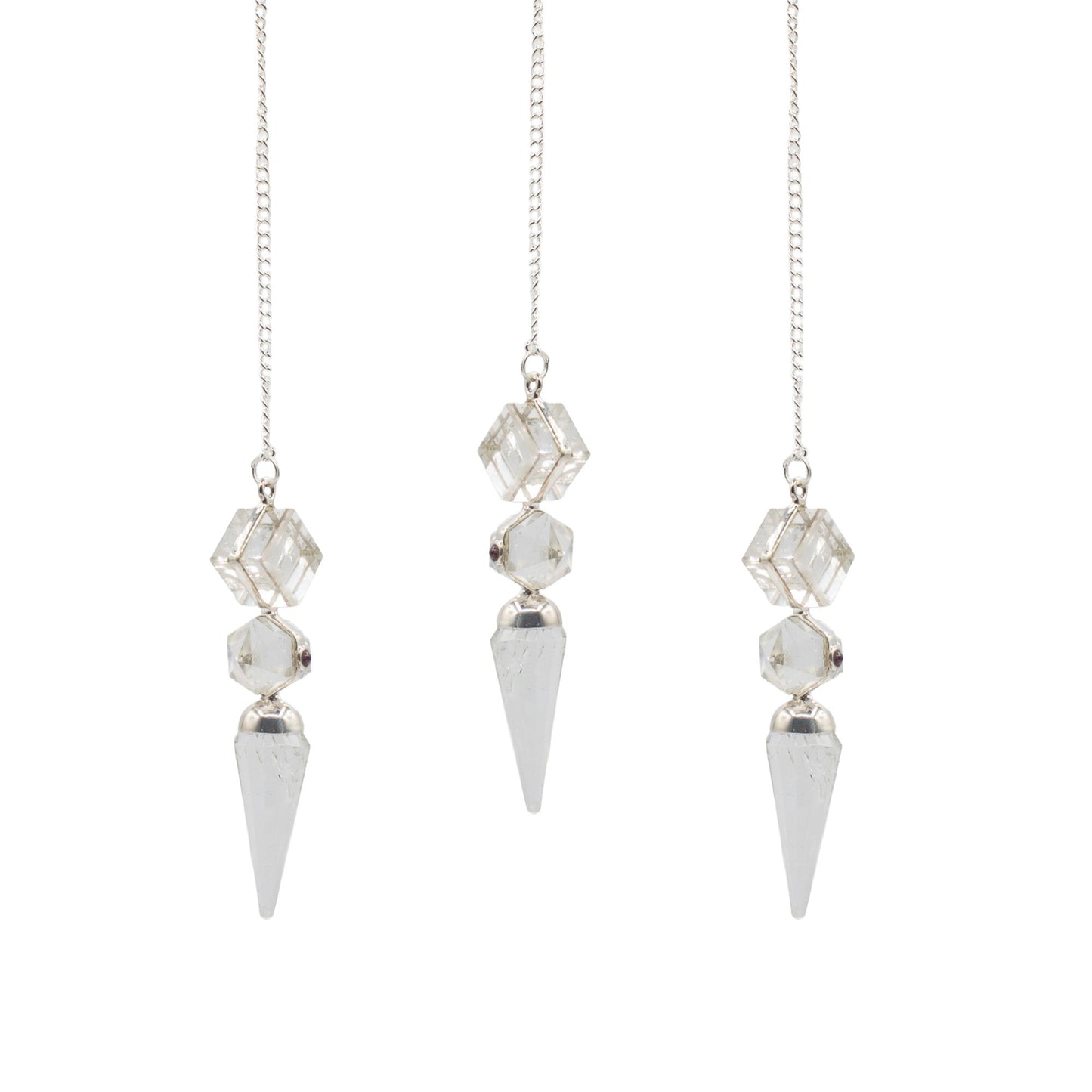Pendulum aus Kristallquarz, dreiteiliges Design