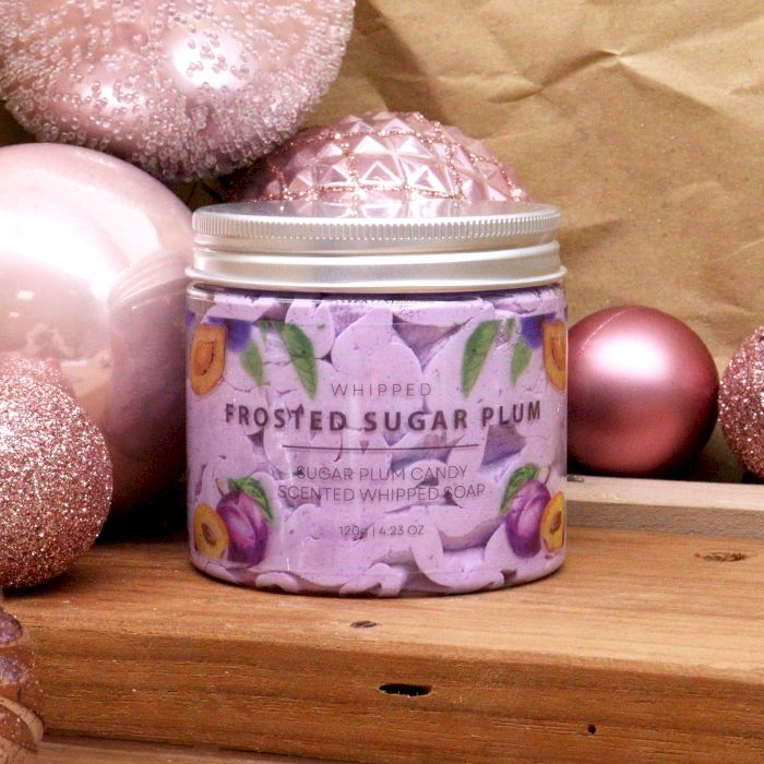 Frosted Sugar Plum Whipped Cream Seife mit Glitzereffekt