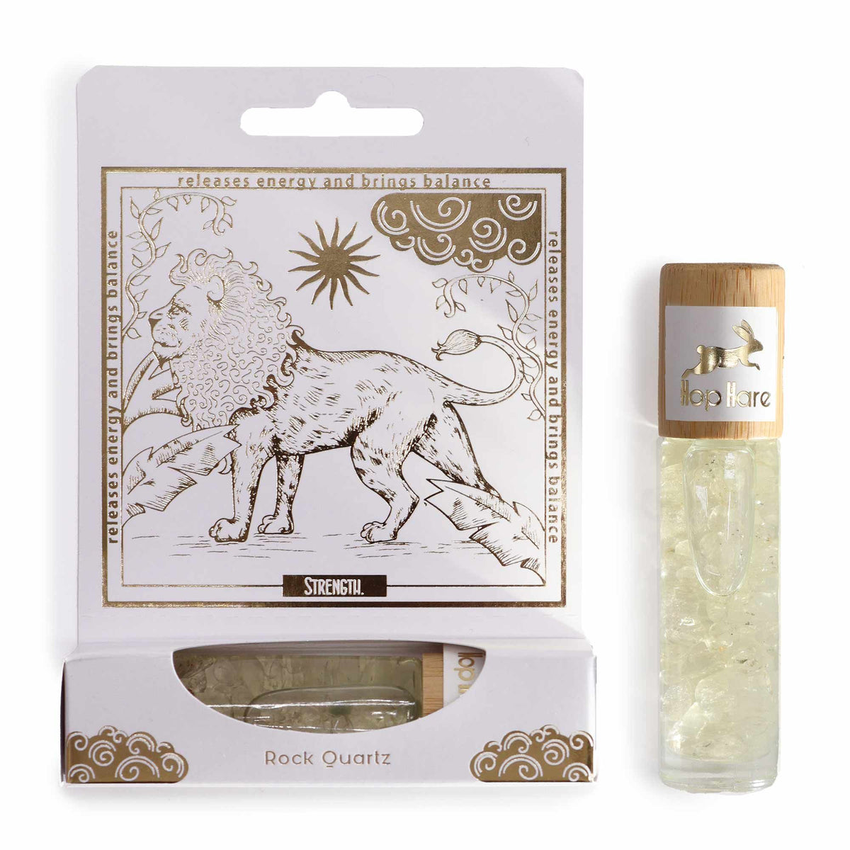 Hop Hare Tarot Roll On – The Lion mit Bergquarz-Edelsteinen