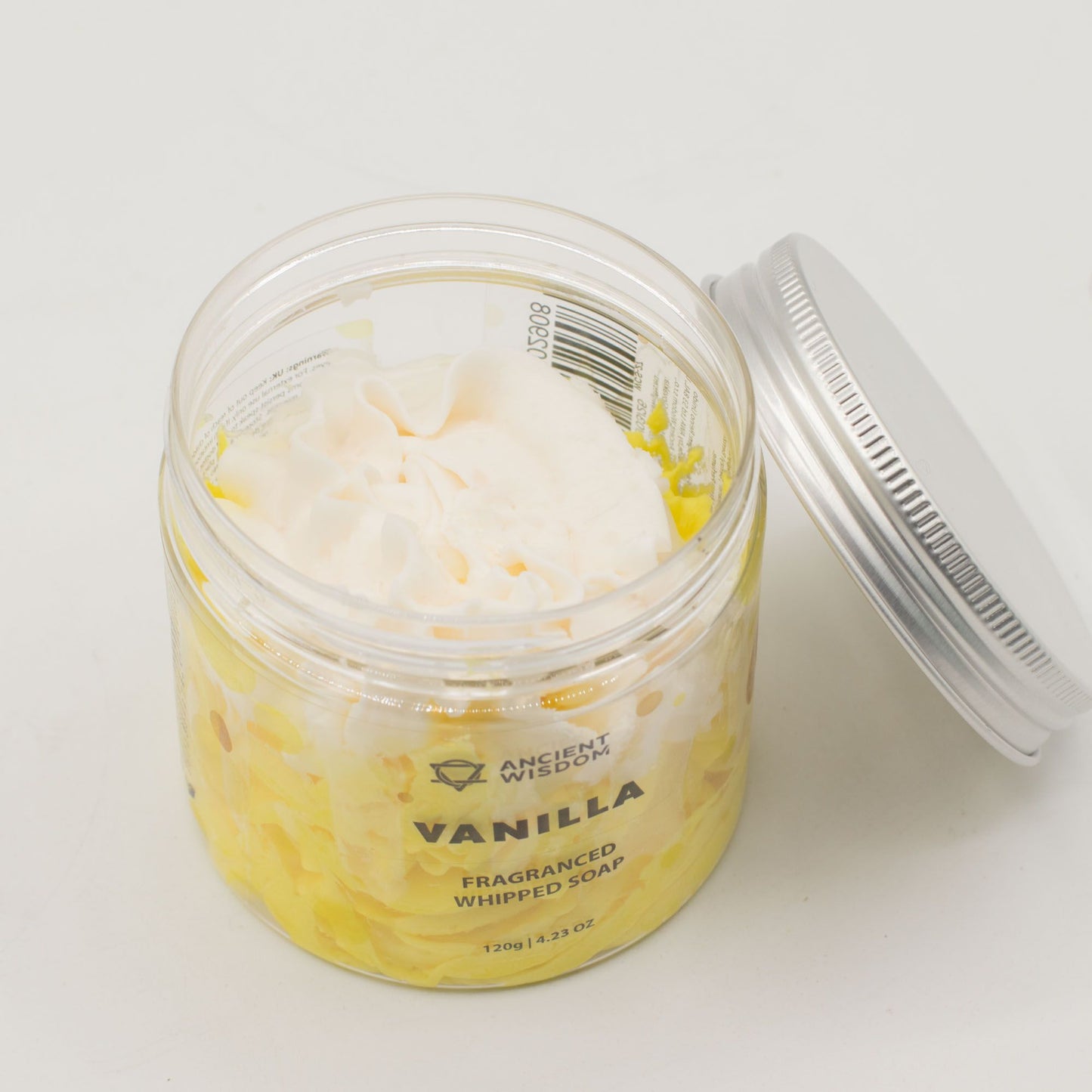 Vanilla Whipped Soap mit weicher, cremiger Textur und Vanilleduft