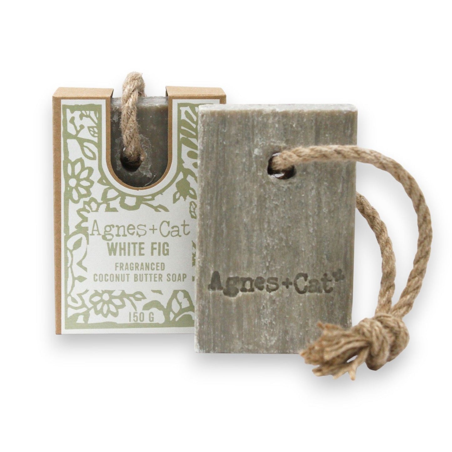 Handgemachte White Fig Seife an der Kordel mit warmem Feigenduft