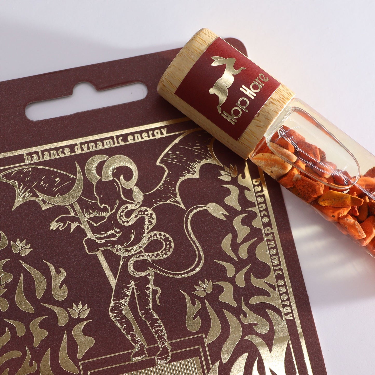 Hop Hare Tarot Roll On – "The Devil" mit ätherischen Ölen und Rotem Jaspis