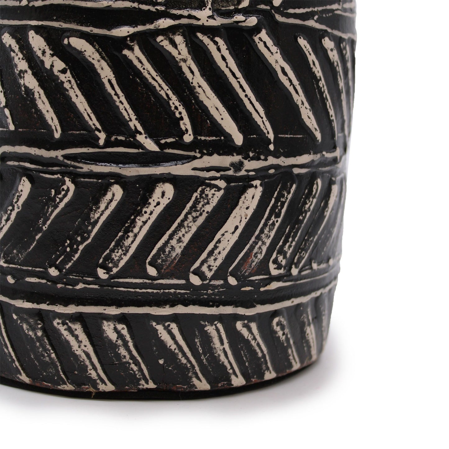 Griechische Taper Vase in Chocolate aus Keramik