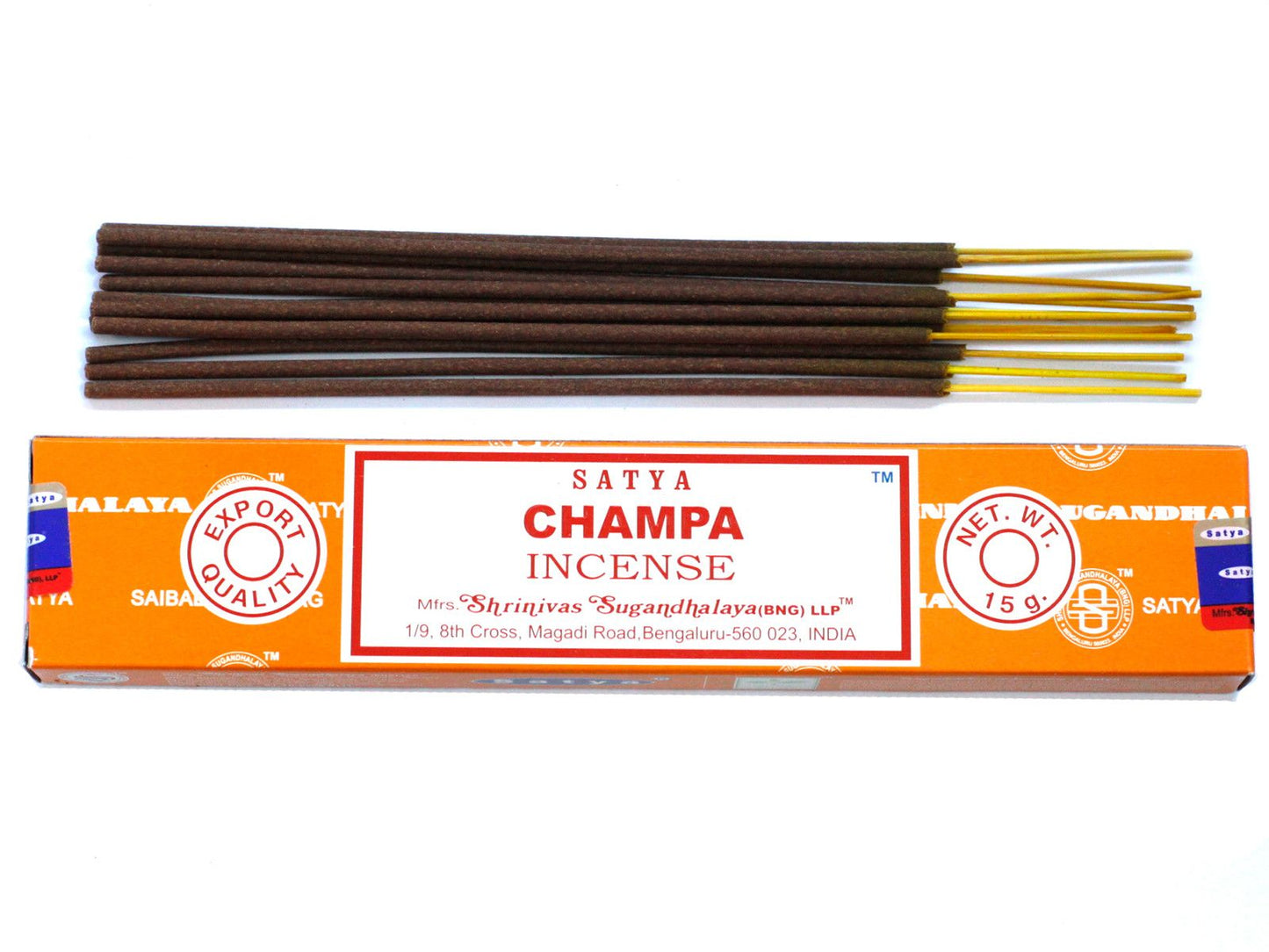 Satya Räucherstäbchen Champa handgerollt mit floralem Duft