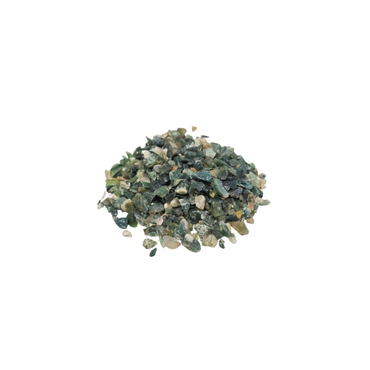 Moosachat-Edelsteinsplitter, Großpackung – 1 kg (lose)
