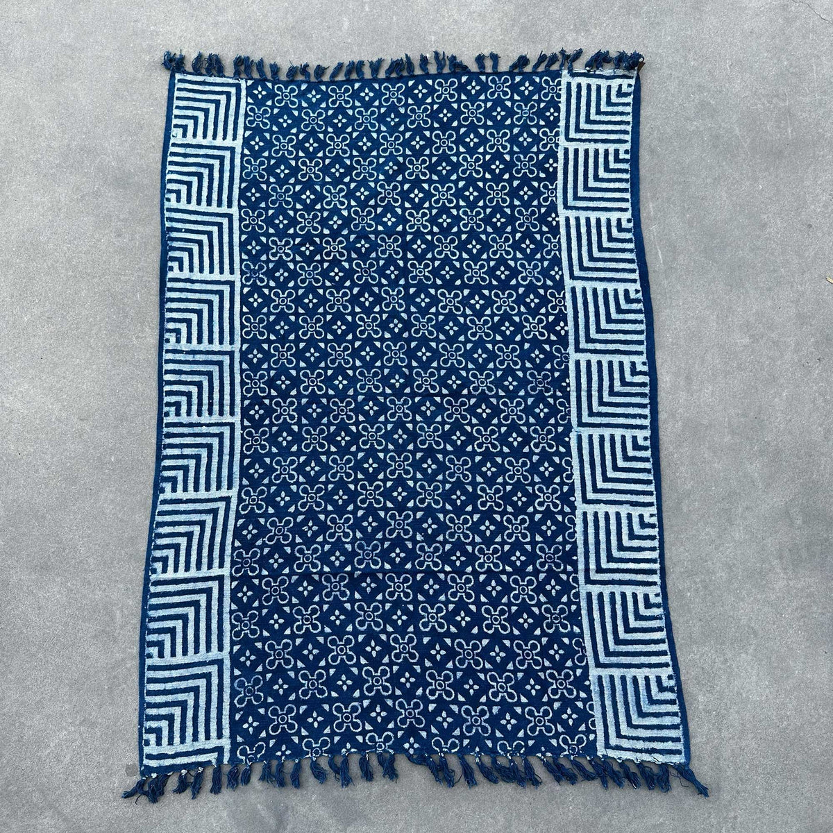 Handgefertigte Indigo-Decke - 170x120cm - Kasba Tiles