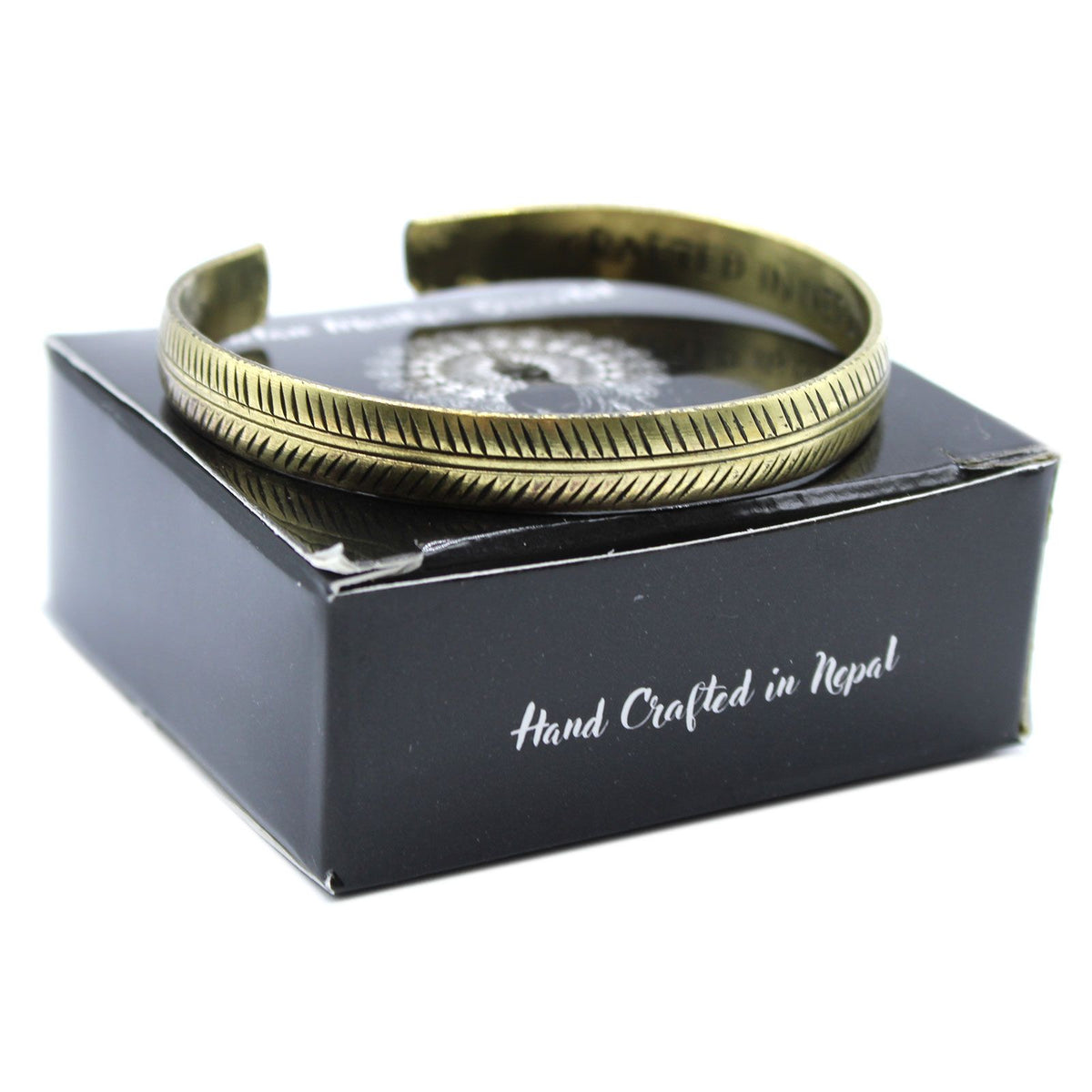 Tibet Messingarmband mit Tribal-Blattdesign