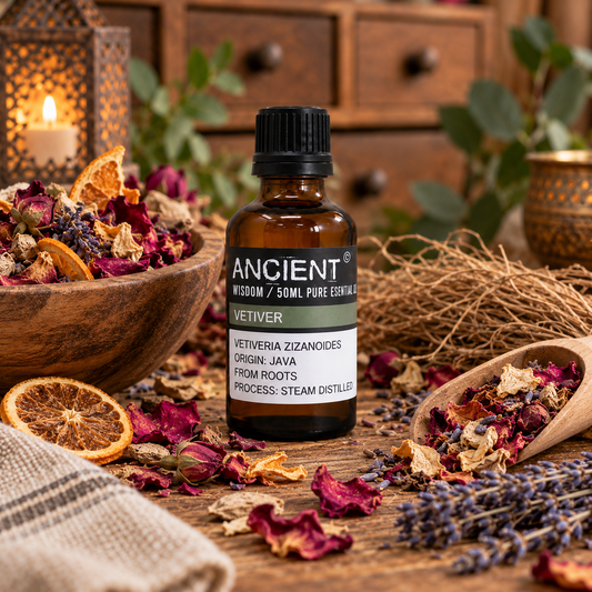 Ätherisches Vetiver-Öl, 50 ml - herber und erdiger Duft
