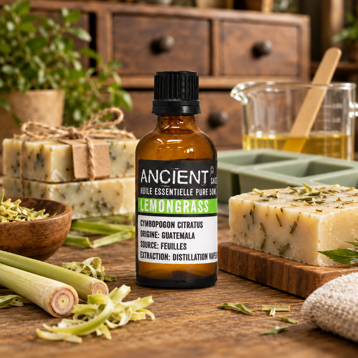 Ätherisches Zitronengrasöl, 50 ml - Cymbopogon citratus