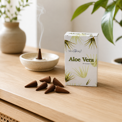 Premium Aloe Vera Räucherkegel - 15 St.