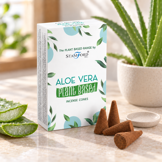 Pflanzliche Räucherkegel - Aloe Vera (12 Stück)
