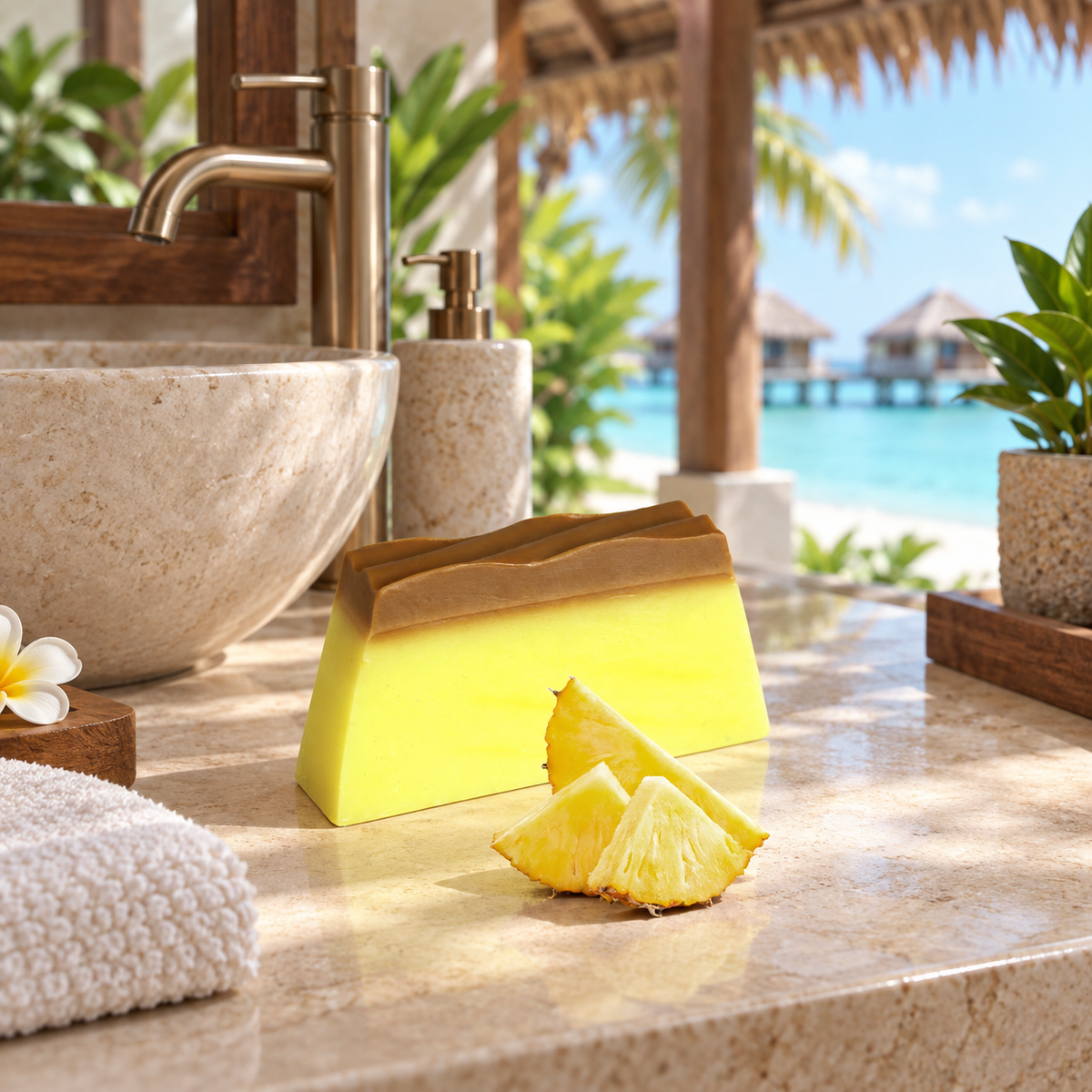 Handgemachte Tropical Seife Ananas