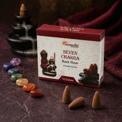 Aromatica Rückfluss-Räucherkegel – 7 Chakren