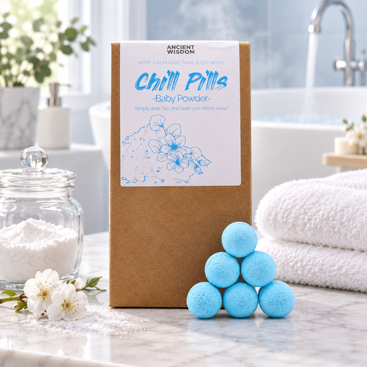 Vegane Badebomben 350g - Babypuder