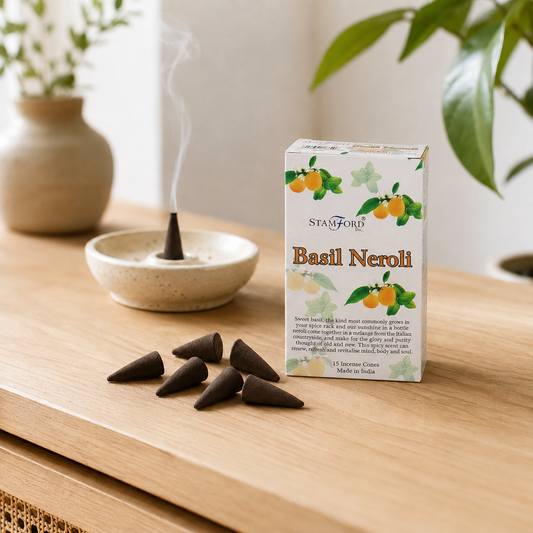 Basilikum- und Neroli Räucherkegel - 15 St.