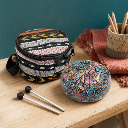 Small Hapi Drum Multi Coloured- 13x9cm