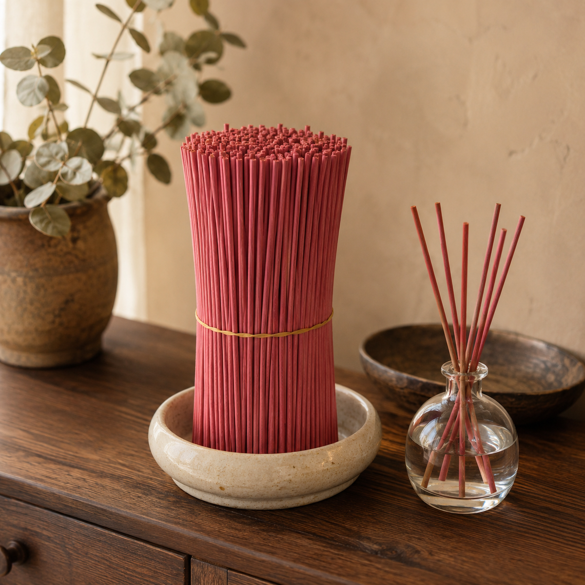 Rosa Duftstäbchen für Raumdiffusoren – 25 cm x 3 mm – 500 g
