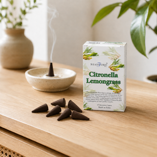 Citronella- und Lemongrass-Räucherkegel - 15 St.