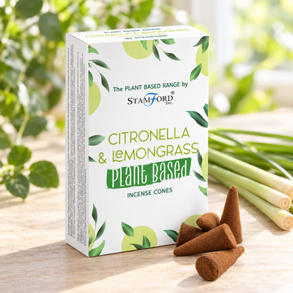 Pflanzliche Räucherkegel - Citronella & Lemongrass (12 Stück)