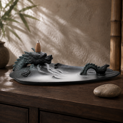 Backflow Incense Burner - Dragon in Pool