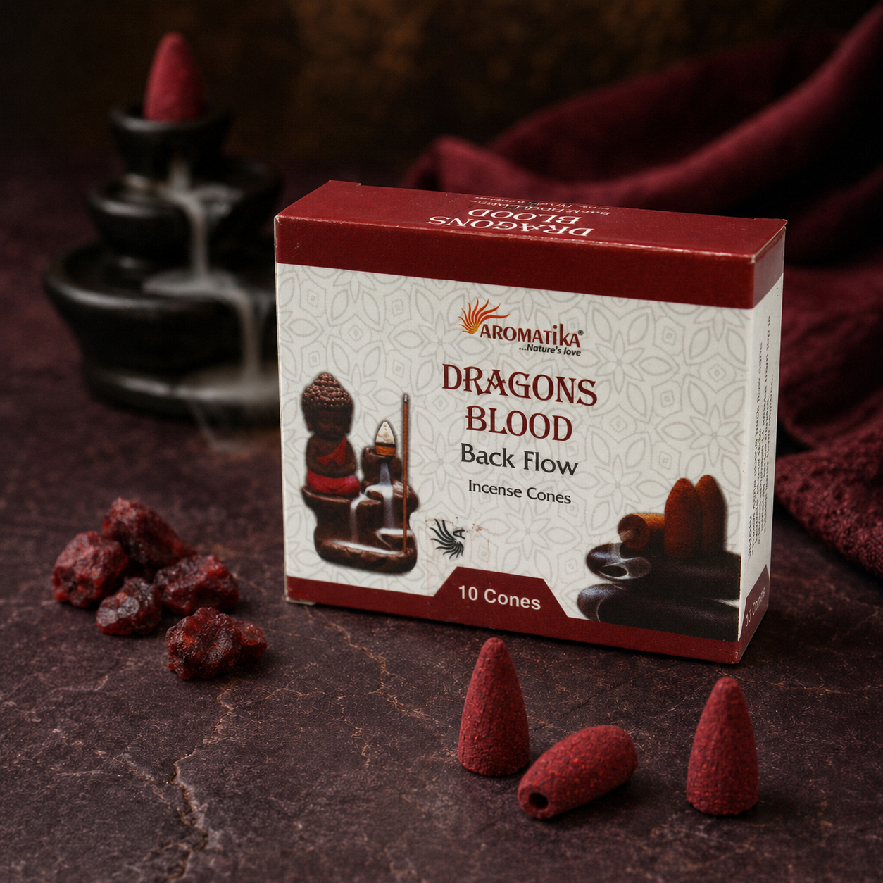 Aromatica Rückfluss-Räucherkegel – Drachenblut