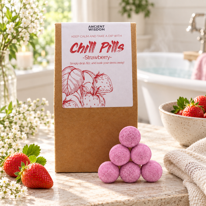 Vegane Badebomben 350g - Erdbeere