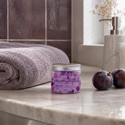 Frosted Sugar Plum Whipped Cremeseife mit Glitzereffekt