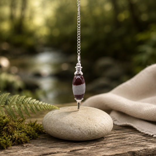Shiva Lingam Pendel mit natürlicher Bänderung