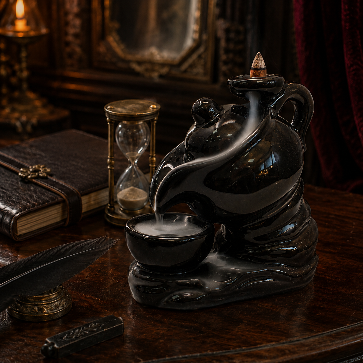 Backflow-Burner Tea Pot mit Rauchkaskadeneffekt