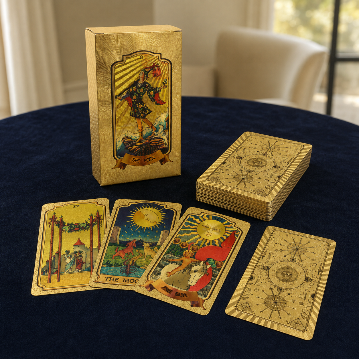 Goldenes Tarotkarten-Set - Rider–Waite Design