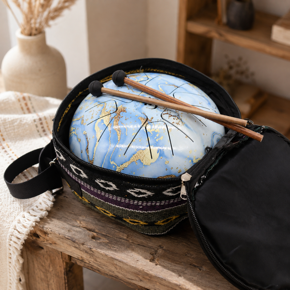 Med Steel Tongue Happy Drums  Blue Sky - 17x13cm