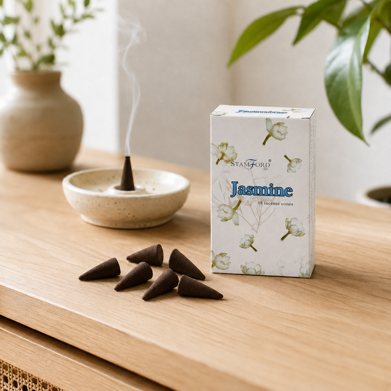 Premium Räucherkegel mit Jasminduft - 15 St.