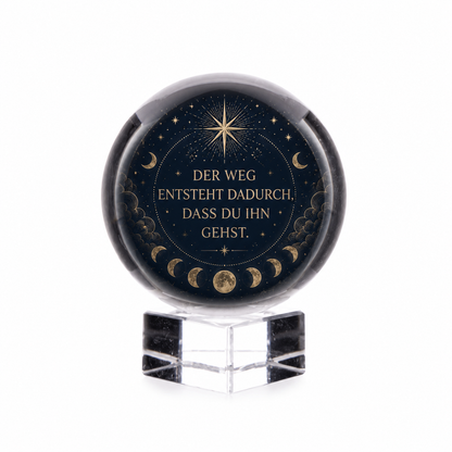 Kristallkugel inkl. Ständer 8 cm – Mystische Meditationshilfe