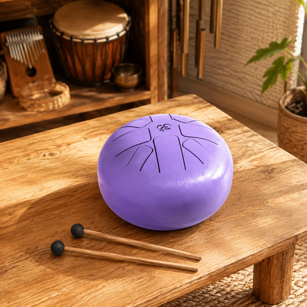 Med Steel Tongue Happy Drums  Om Violet- 22x16cm
