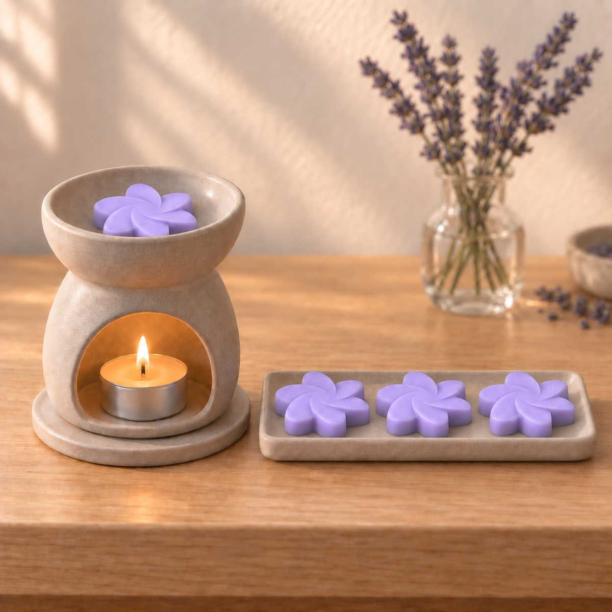Duftwachs-Pralinen - Lavendel (6 Stück)