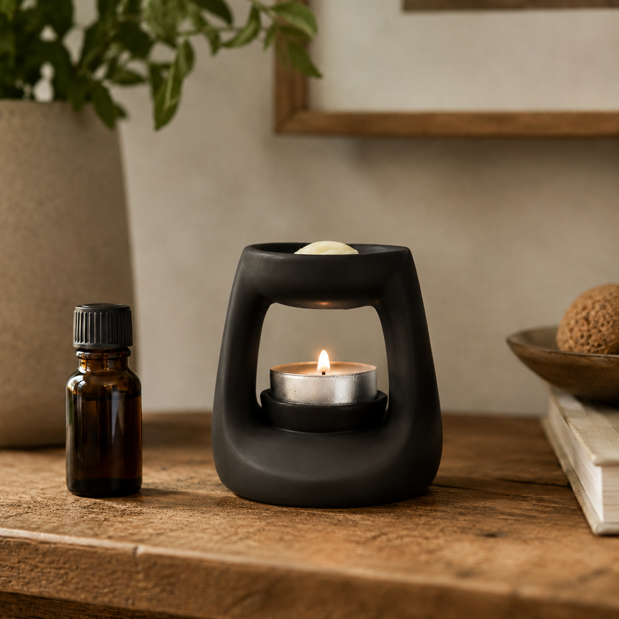 Keramik-Ölbrenner Zen –Classic- in Mattschwarz