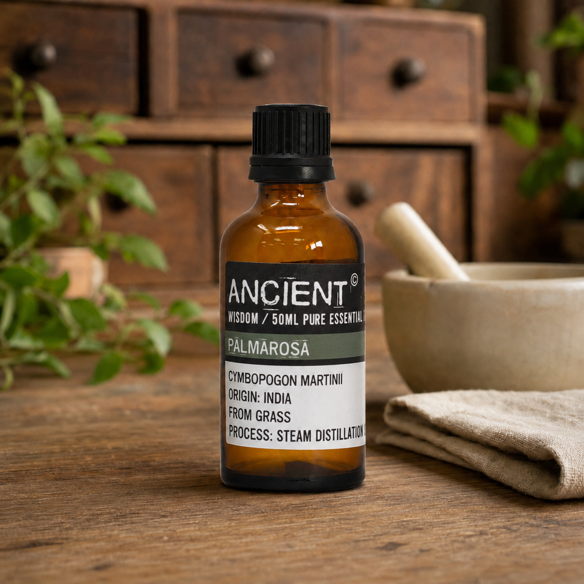 Ätherisches Palmarosa-Öl, 50 ml - Cymbopogon martinii