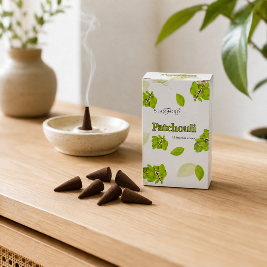 Premium Patchouli Räucherkegel - 15 St.