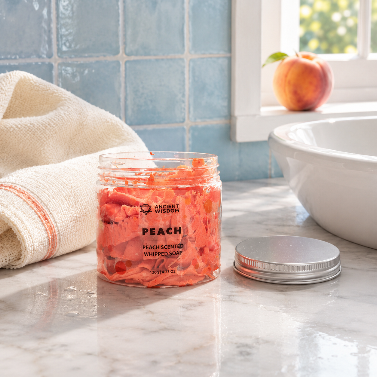 Peach Whipped Soap 120g, fruchtiger Duft