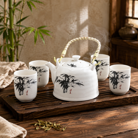 Herbal Teapot Set – White Stone Oriental Teekanne für Kräutertees