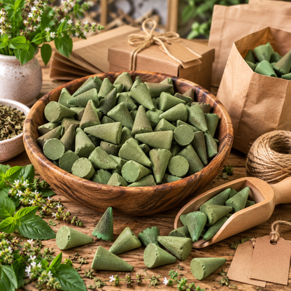 Räucherkegel in Großpackung – Tulsi-Basilikum (850 St)