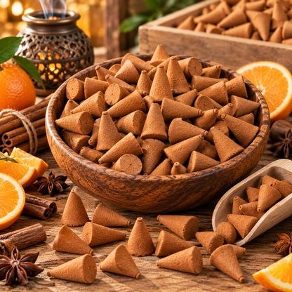 Räucherkegel in Großpackungen – Orange & Zimt (850 St)