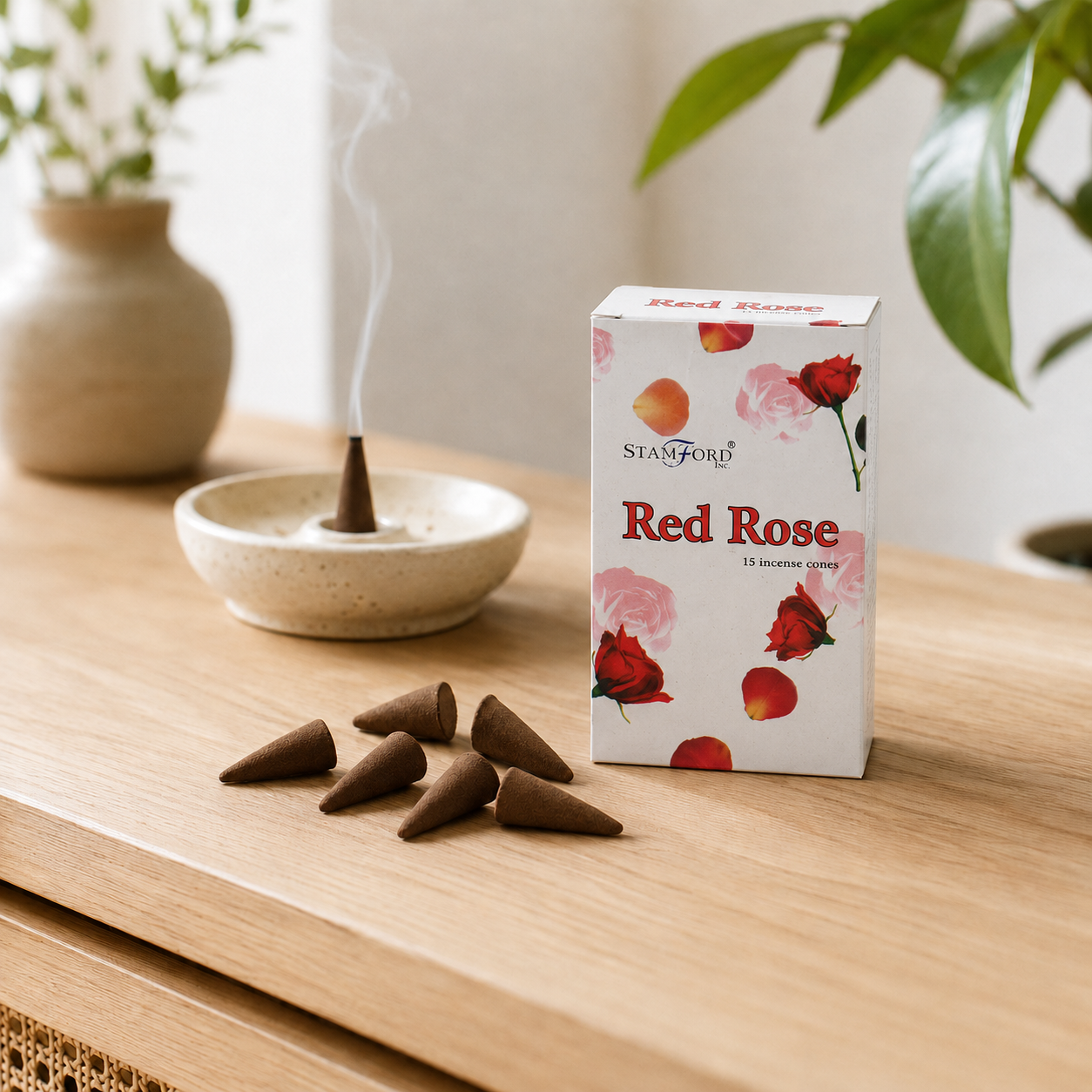 Premium-Räucherkegel Red Rose - 15 St.