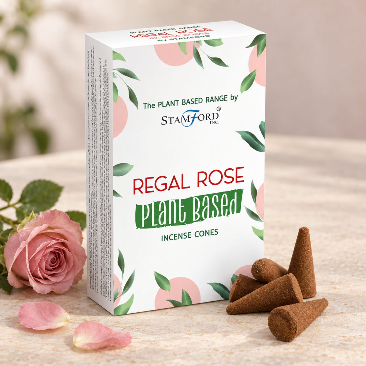 Pflanzliche Räucherkegel - Regal Rose (12 Stück)