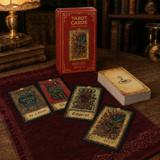 Tarotkarten mit Begleitbuch – Requiem-Arcana