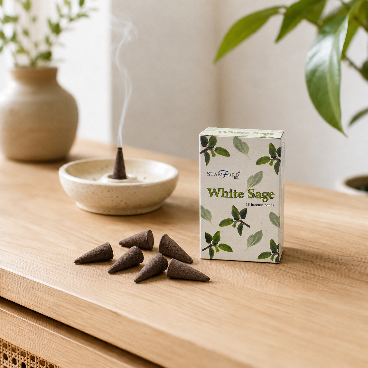 Premium Räucherkegel "Weißer Salbei" - 15 St.